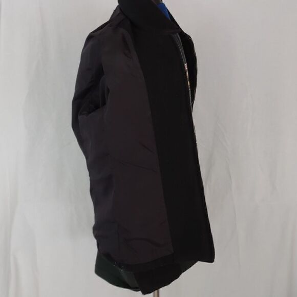 True
American Pineapple Clothing Company Large Black Wool Coat - Picture 8 of 14